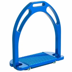 Stirrups Lightweight Aluminum Horse Riding Safety Stirrups 4.75''  Blue Black Silver EY03